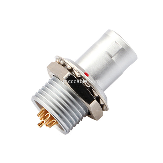 Push-pull autobloqueo T2 8Pin panel de conector circular enchufe fijo sin dispositivo de bloqueo solución industrial