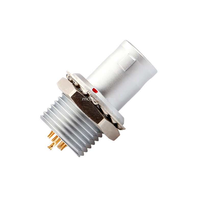 Push-pull autobloqueo T2 8Pin panel de conector circular enchufe fijo sin dispositivo de bloqueo solución industrial