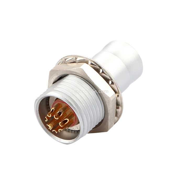Push-pull autobloqueo T2 8Pin panel de conector circular enchufe fijo sin dispositivo de bloqueo solución industrial