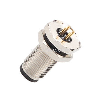 Conector circular M5 código-A de la serie impermeable de panel de la brida de la placa de circuito impreso macho soporte de toma de 3 núcleos y 4 núcleos personalización IP67