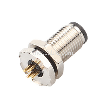 Conector circular M5 código-A de la serie impermeable de panel de la brida de la placa de circuito impreso macho soporte de toma de 3 núcleos y 4 núcleos personalización IP67
