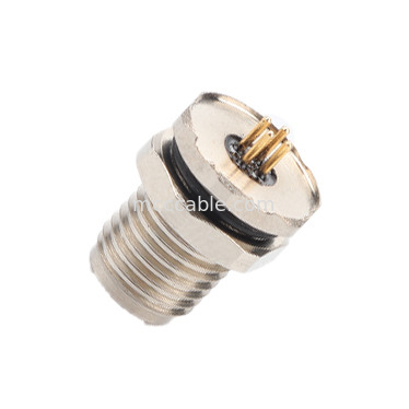 Conector circular M5 código-A 4Pin series resistentes al agua Mates femeninos con M5 panel de brida de la toma de PCB masculino