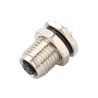 Conector circular M5 código-A 4Pin series resistentes al agua Mates femeninos con M5 panel de brida de la toma de PCB masculino