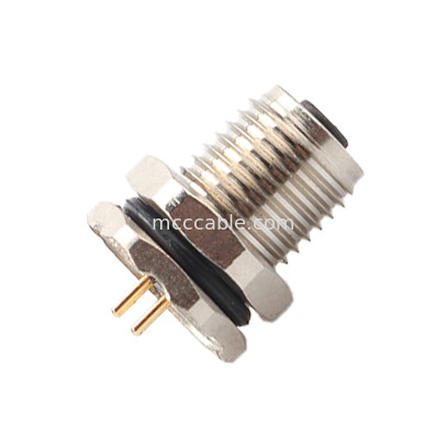 Conector circular M5 código-A 4Pin series resistentes al agua Mates femeninos con M5 panel de brida de la toma de PCB masculino