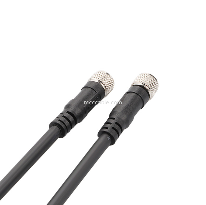 Conector industrial M8 conector circular impermeable moldeado por inyección macho hembra 6 pines