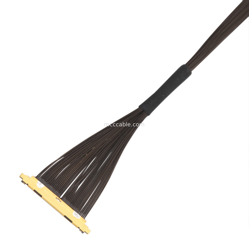 40P UL11130 46AWG Micro cable coaxial ensamblaje 20531-040t-02 IDC Formando OEM / ODM