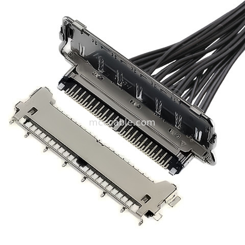el conector de los lvds mecanografía 40 a tipo de acoplamiento horizontal del conector 20977-040T 040E 01 de los lvds del perno el conector Micro-coaxial