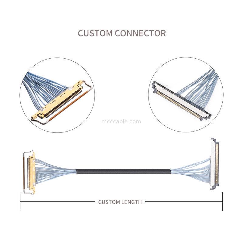Cables de coaxil micro coaxiales finos adicionales del conector de IDC KEL SSL20-40SB a SSL20-40SB