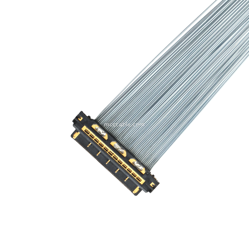 KEL XSL20-48S Cable micro-coaxial, tono de 0,25 mm, 44AWG PFA, adhesivo UV doble