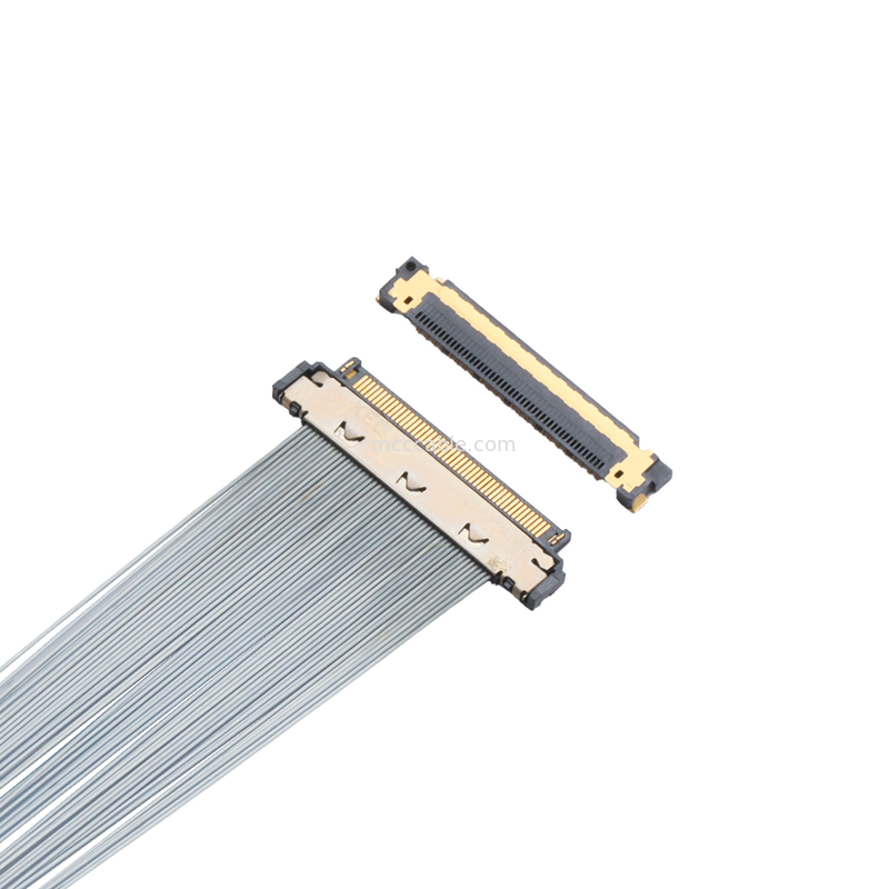 KEL XSL20-48S Cable micro-coaxial, tono de 0,25 mm, 44AWG PFA, adhesivo UV doble