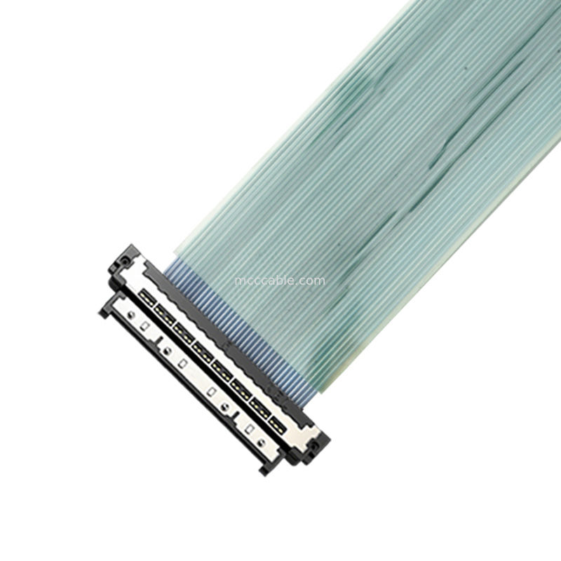 Ensamblaje de cable micro coaxial USL20-30SS-050BH de 0,4 mm, blindado contra EMI, para robots de inspección de plantas nucleares