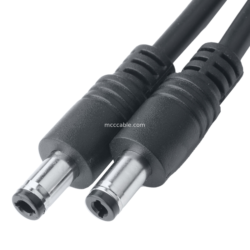 Ensamblaje de cable de paso de 3,3 mm a enchufe de CC 2,5x5,5 mm - UL2464 20AWG PVC