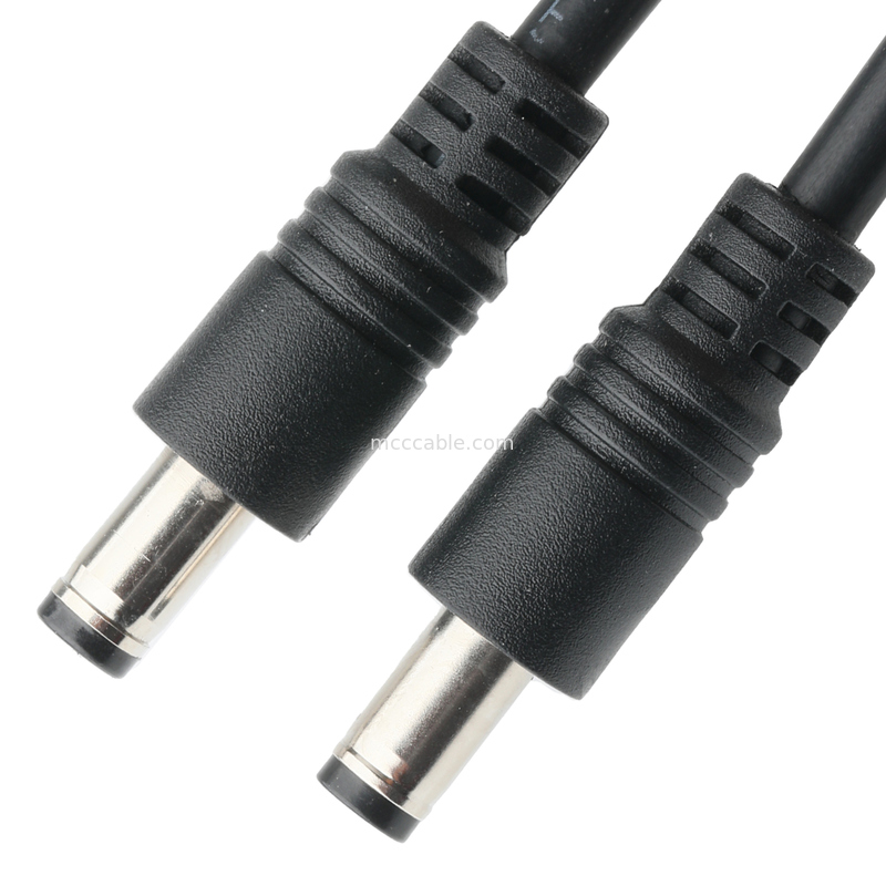 Ensamblaje de cable de paso de 3,3 mm a enchufe de CC 2,5x5,5 mm - UL2464 20AWG PVC