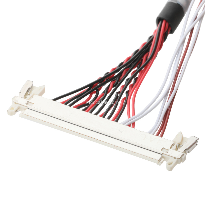 Ensamblaje de cable LVDS de paso de 1,0 mm a 1,25 mm - Conexión de pantalla LCD UL1571 28AWG