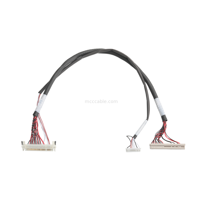 Ensamblaje de cable LVDS de paso de 1,0 mm a 1,25 mm - Conexión de pantalla LCD UL1571 28AWG