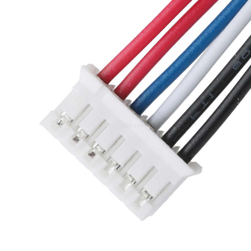 Arnés de cable de 6 pines a 6 pines - Paso de 2.0 mm UL1007 26AWG - Configuración de pines personalizada