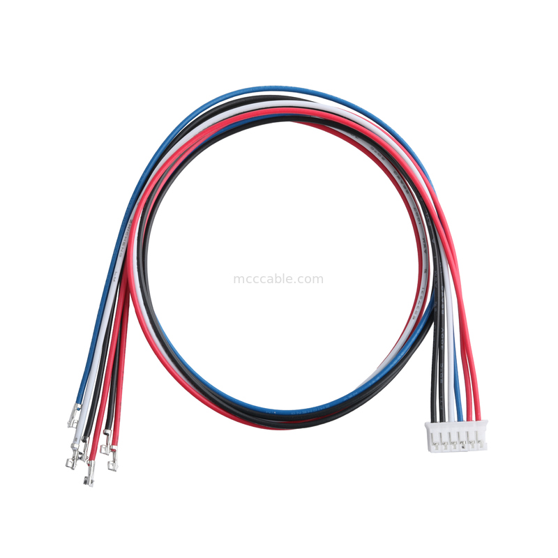 Arnés de cable de 6 pines a 6 pines - Paso de 2.0 mm UL1007 26AWG - Configuración de pines personalizada