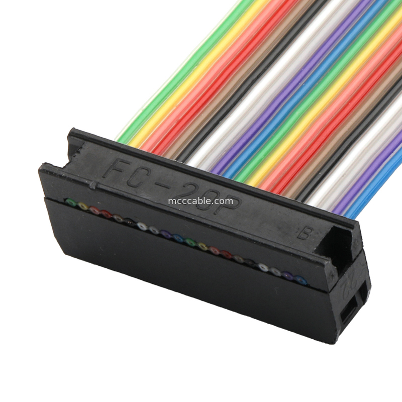 20-Pin to 24-Pin IDC Ribbon Cable - UL2651 28AWG Flat Flex Cable Assembly