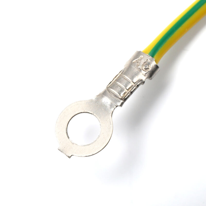 Ensamblaje de cable de alimentación IEC C14 para montaje en panel a C13 con cable de tierra