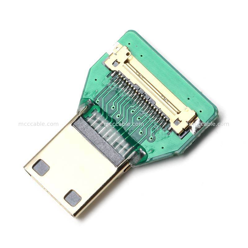 Conjunto de cable micro coaxial personalizado Micro HDMI a Mini HDMI para sistemas de visualización integrados