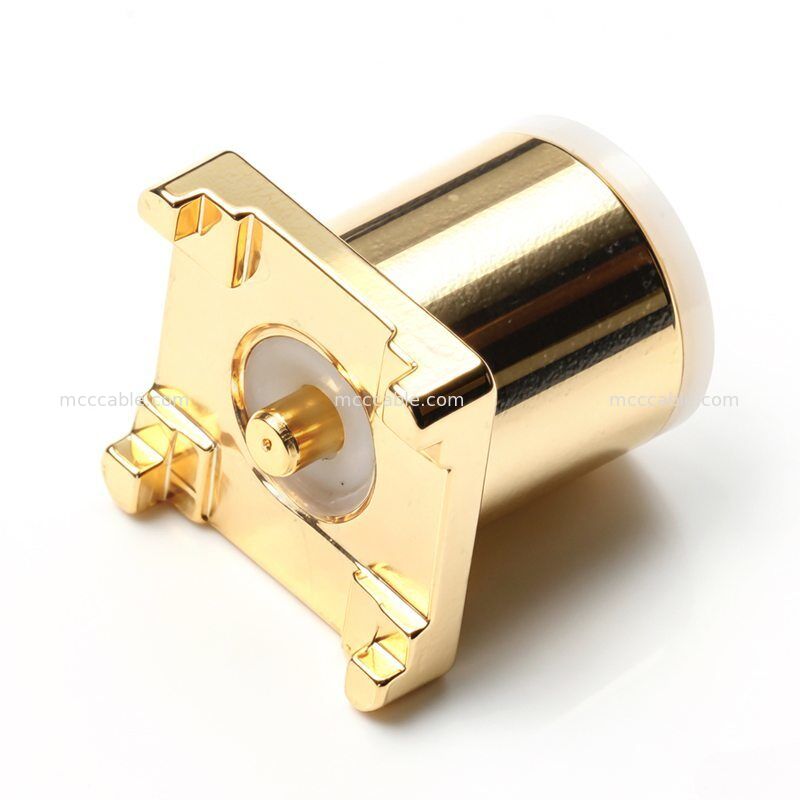 Conector de prueba de RF de montaje en PCB chapado en oro personalizado para sistemas de comunicación inalámbrica