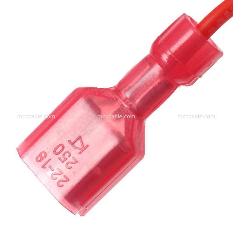 Arnés de cableado de condensador filtrado EMI personalizado con núcleo de ferrita y terminales de 6,3 mm