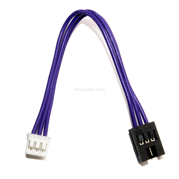 Alambre de encargo de la echada del arnés de cable 0.8m m de JST 3pin para subir al cable de SUHR-03V-S