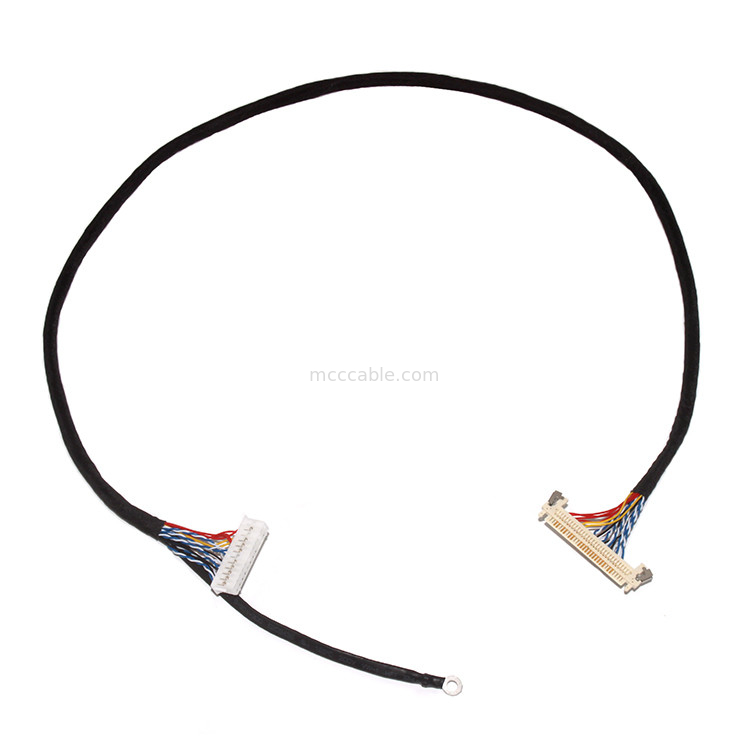 Personalizar longitud 2.0mm Pitch Lvds Cable Asamblea 30 Pin  DF11-24DS-2C a FI-X3OHL OEM / ODM