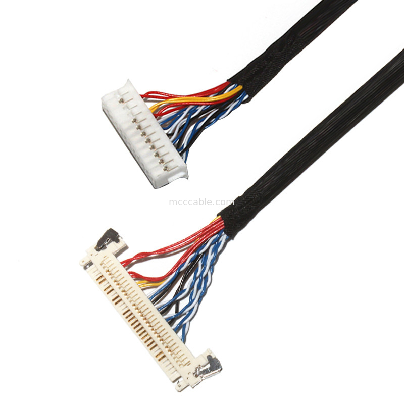 Personalizar longitud 2.0mm Pitch Lvds Cable Asamblea 30 Pin  DF11-24DS-2C a FI-X3OHL OEM / ODM