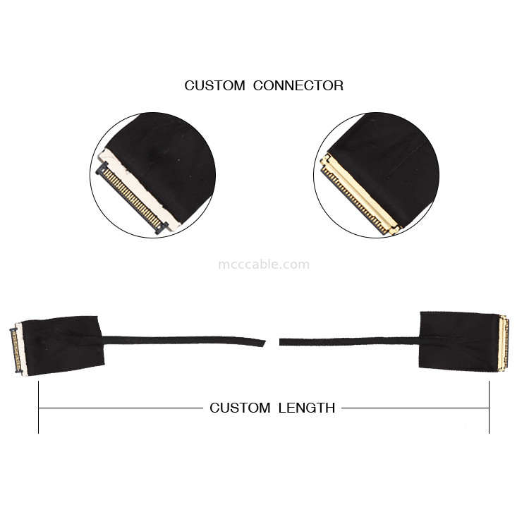 30 pin 0.5 mm Pitch LVDS EDP Cable 20453-230t-03 hasta Kel Usl20-30s