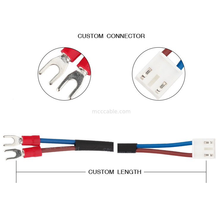 haz de cables de encargo JST VHR-3N de la echada de 3.96m m SVL1.25-3.5 al cable del conector pin de los lvds 2