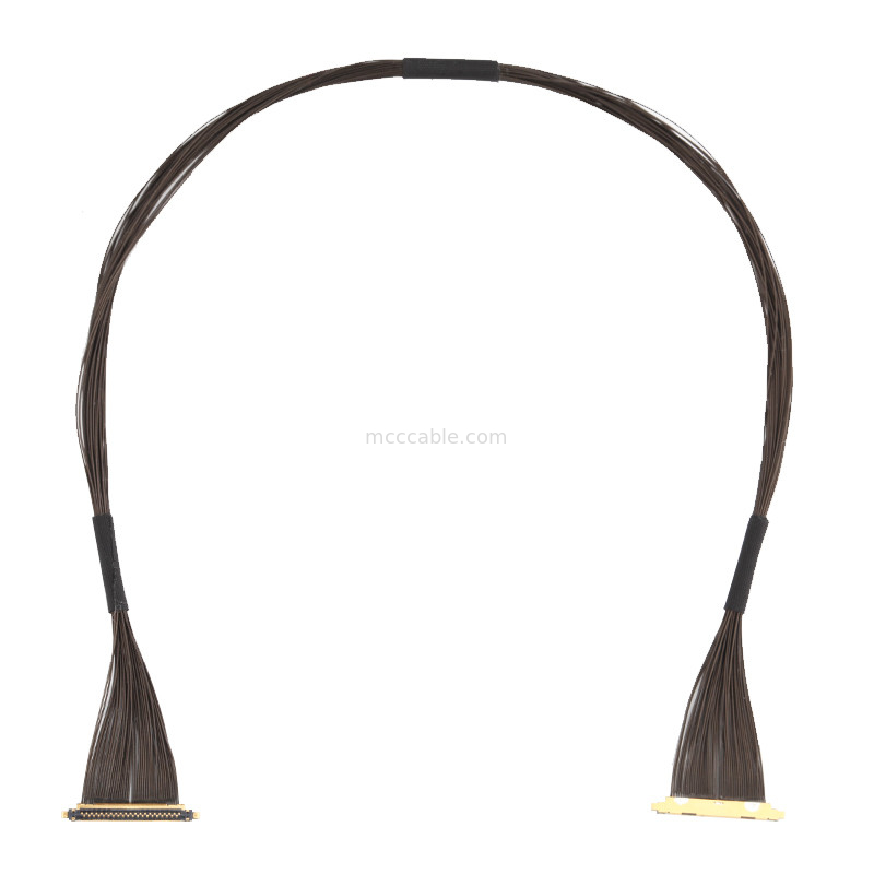 40P UL11130 46AWG Micro cable coaxial ensamblaje 20531-040t-02 IDC Formando OEM / ODM