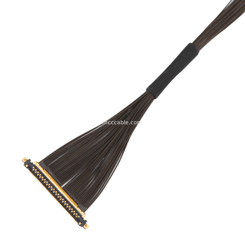 40P UL11130 46AWG Micro cable coaxial ensamblaje 20531-040t-02 IDC Formando OEM / ODM