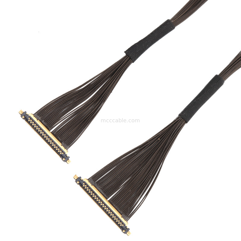 Cables de microcoaxiales de la serie 30P 20531-034T-02 a 20531-034T-02 con anchura de 0,25 mm