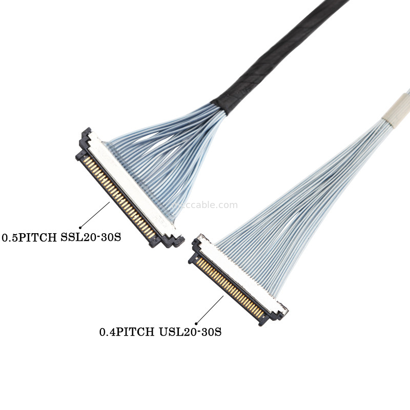 20453-230T-03 a Kel SSL20-30S Microcable coaxial 30P Lvds Edp ensamblaje de cables