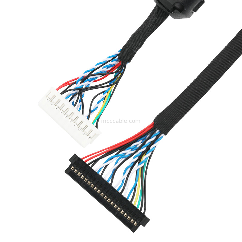 Montaje de cable de la informática de LVDS JST PHDR-20V al cable del conector de los lvds de JAE FI-S20S